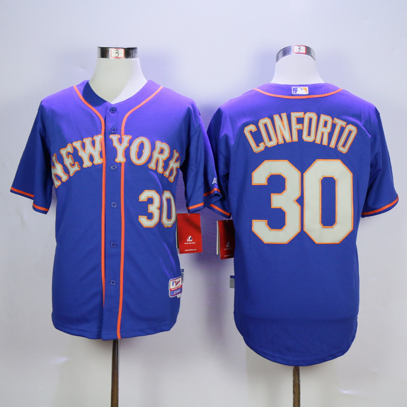 Men New York Mets #30 Conforto Blue MLB Jerseys->->MLB Jersey